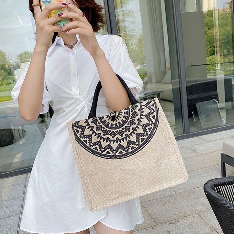 Túi Xách Tote Đeo Vai Sức Chứa Lớn Phong Cách Dân Tộc Thời Trang Cho Nữ