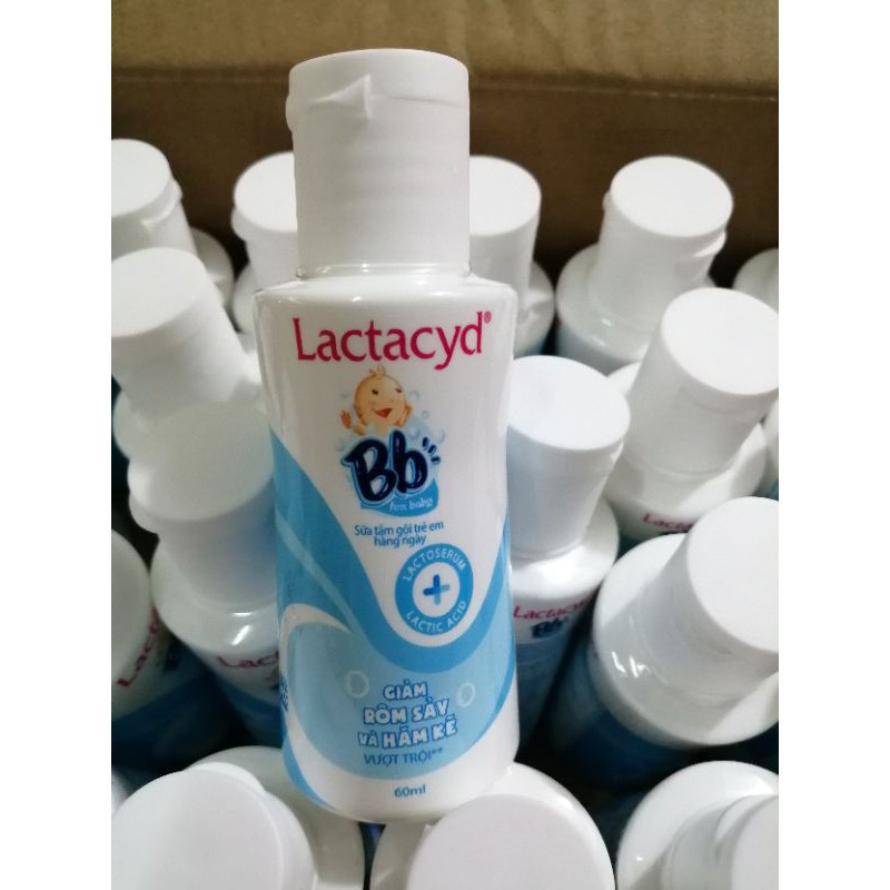 come 10 chai Sữa tắm Lactacyd Milky 60ml date 2021