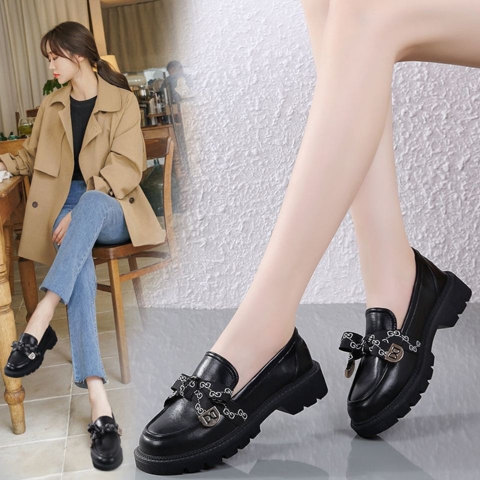 Giày Da Mềm Phong Cách Anh Quốc Cho Nữ