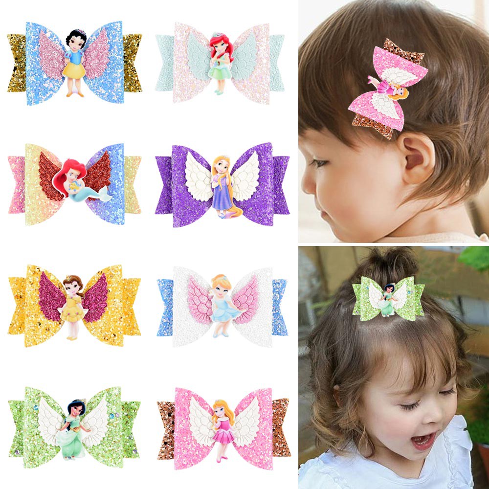 Kẹp nơ KIDSBOWS đính kim tuyến kiểu công chúa xinh xắn cho bé gái
