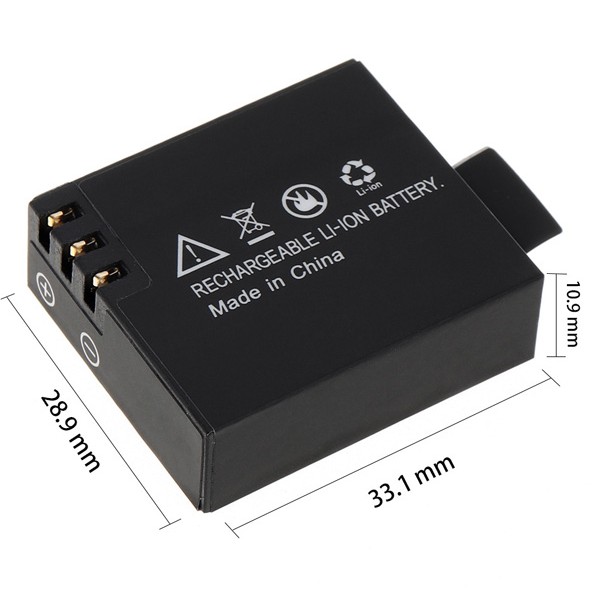 Pin 900mAh - 1050mAh - 1350mAh 3.7V cho camera hành trình Sjcam, Eken