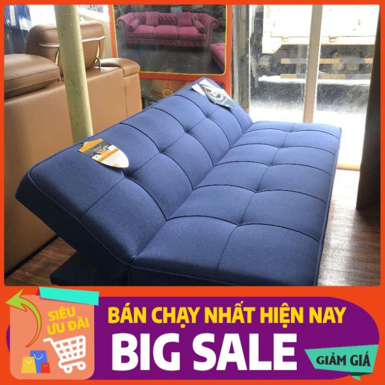 Sofa Bed chân kim loại - Sofa Giường Đa Năng giá rẻ màu xanh