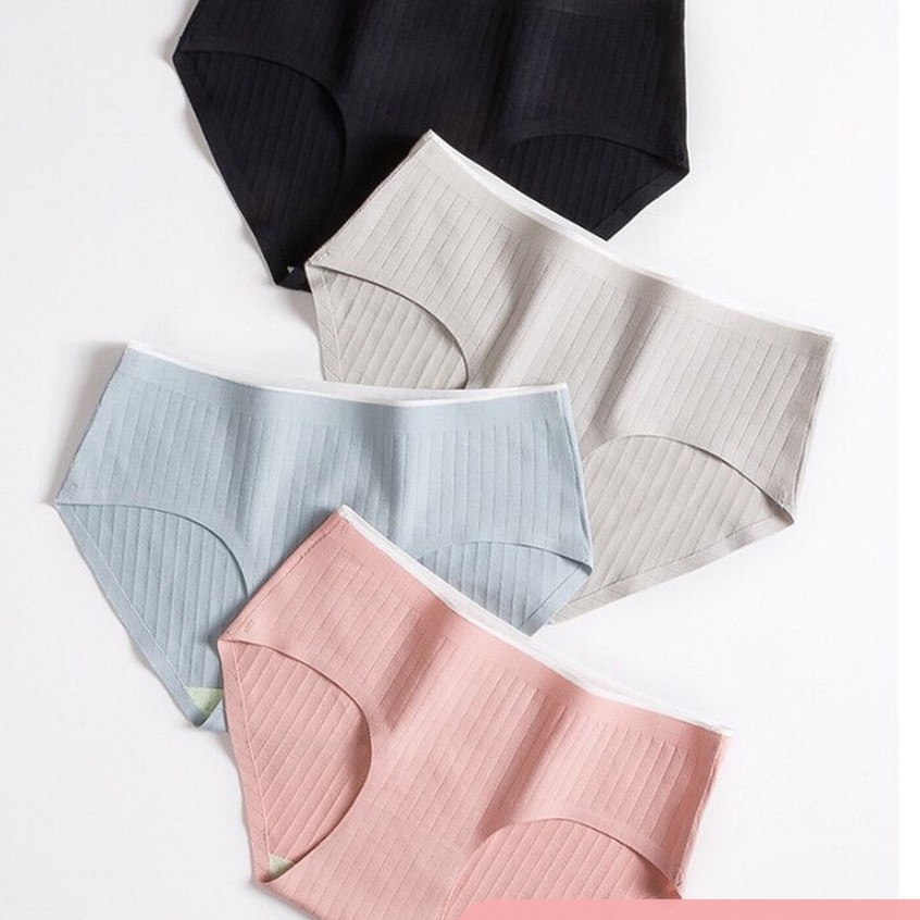 Quần Lót Cotton Gân Tăm Không Đường May Kháng Khuẩn CT06