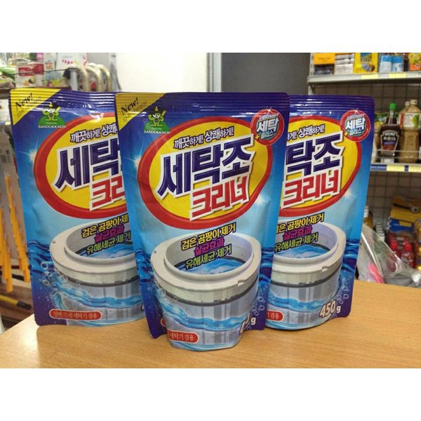 Gói bột vệ sinh, tẩy lồng máy giặt Hàn Quốc 450g | TẠI HÀ NỘI
