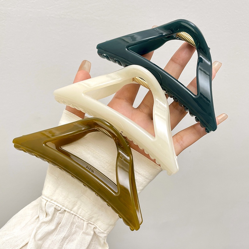 Kẹp Tóc Hình Tam Giác Phong Cách Hàn Quốc Đơn Giản Cho Nữ