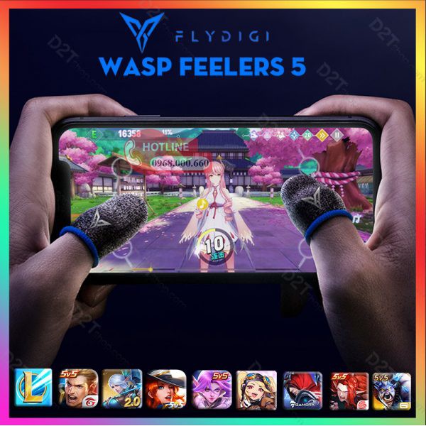 Flydigi Wasp Feelers 5 | Găng tay chơi game PUBG, Liên quân, chống mồ hôi, cực nhạy, co giãn cực tốt