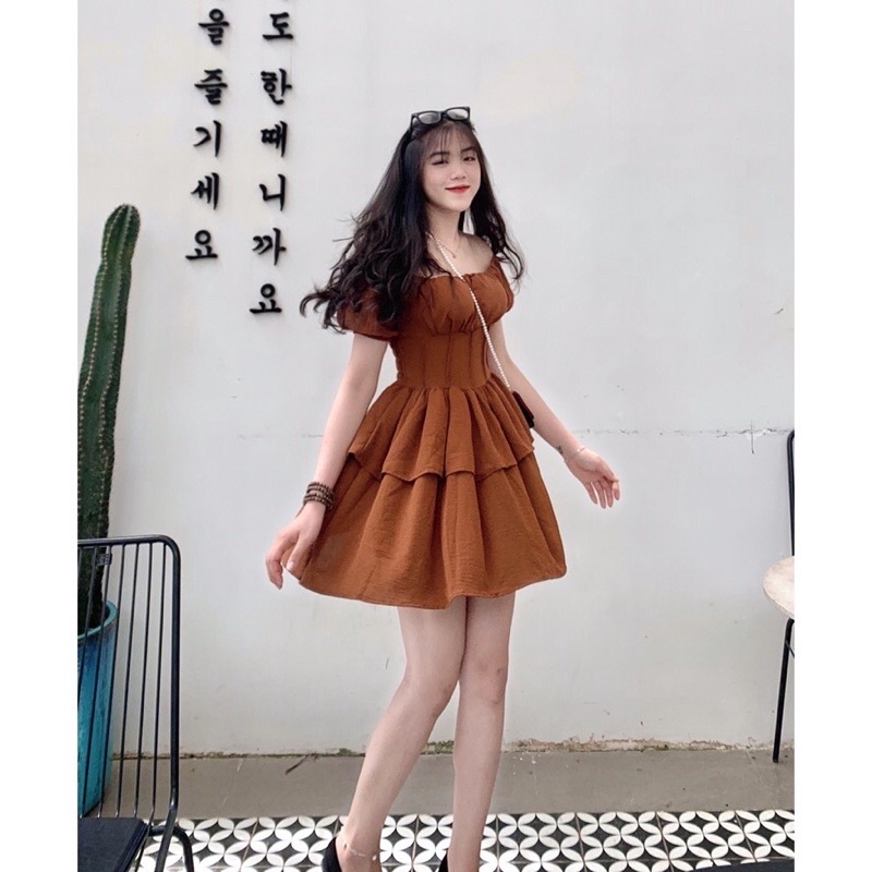 Váy Đũi Xước Có Đệm Ngực