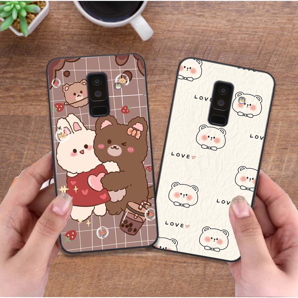 Ốp điện thoại SAMSUNG  A6 2018 / A6 PLUS / A6+ in hình Gấu siêu dễ thương.