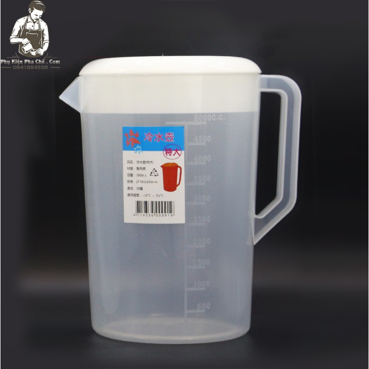 Ca Nhựa 5L, Ca Nhựa 5000ml Có Nắp