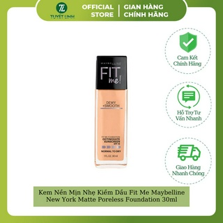 Kem Nền Mịn Nhẹ Kiềm Dầu Fit Me Maybelline New York Matte Poreless Foundation 30ml