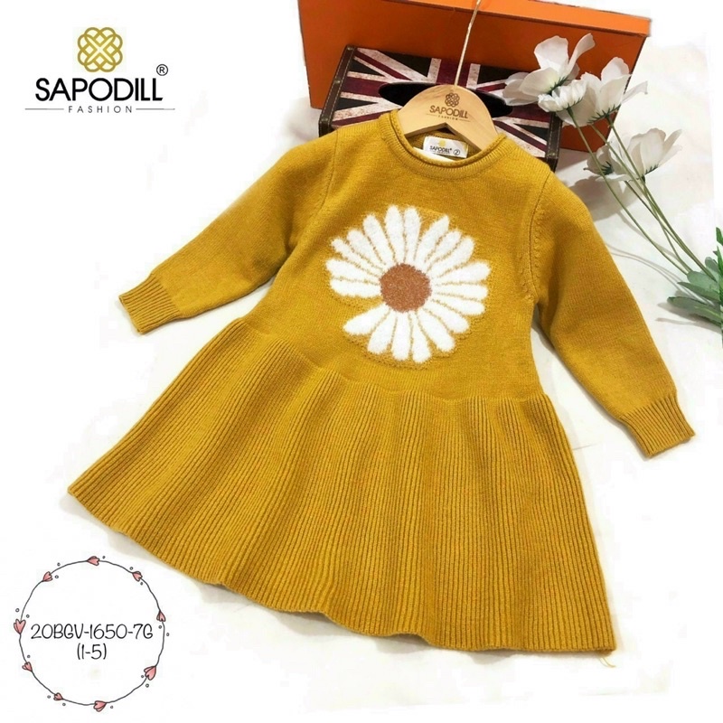 Váy len cao cấp  Sapodill cho bé từ 1-5 y (10-18,5kg