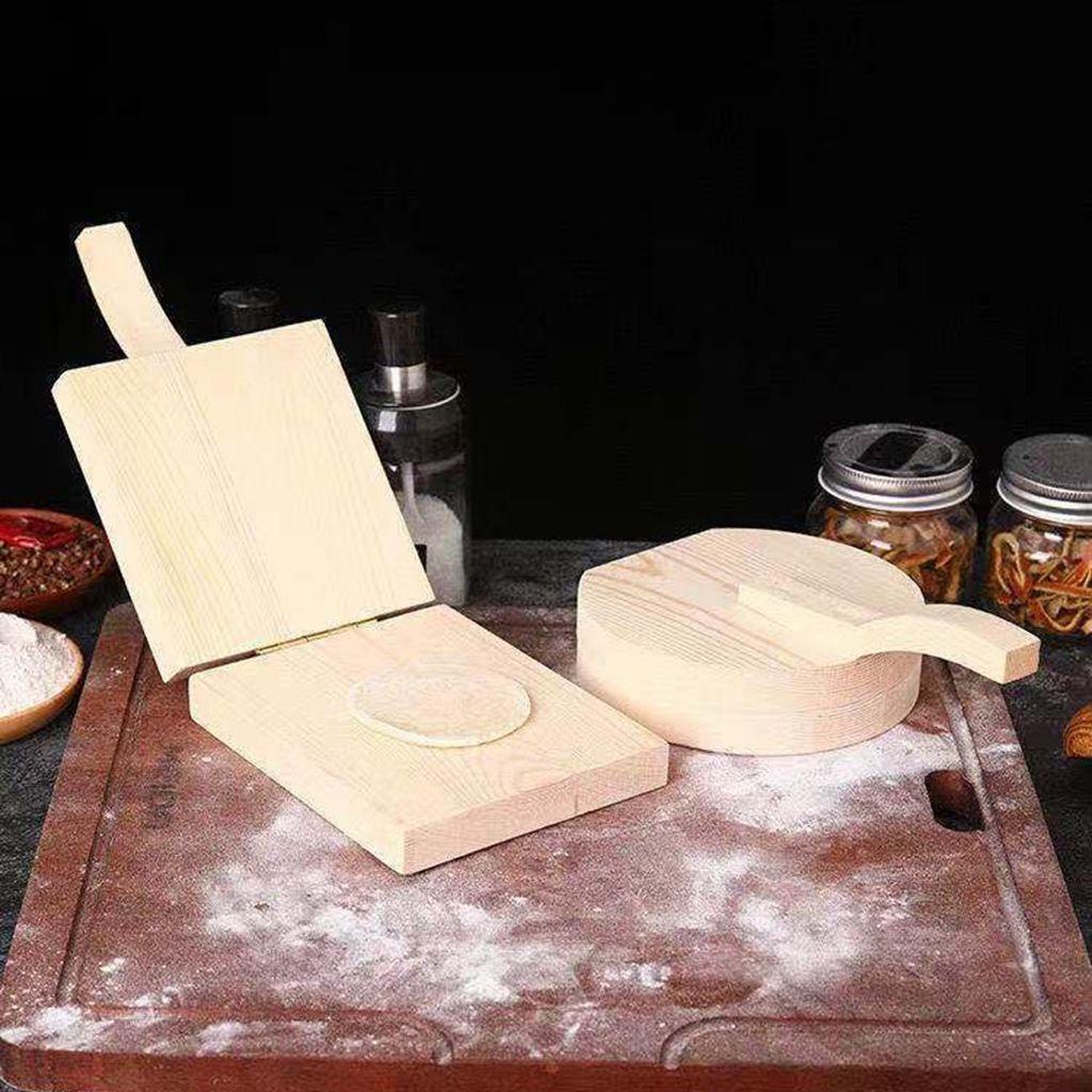 IVORY Dụng Cụ Ép Vỏ Bánh Tortilla Bằng Gỗ DIY