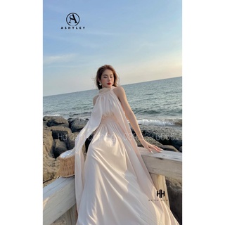 VÁY MAXI CỔ YẾM LỤA SIÊU DÀI HOT HIT