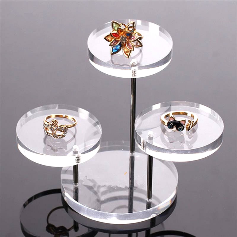 Arin Acrylic Jewelry Display Necklace Bracelet Round Table Holder Stand