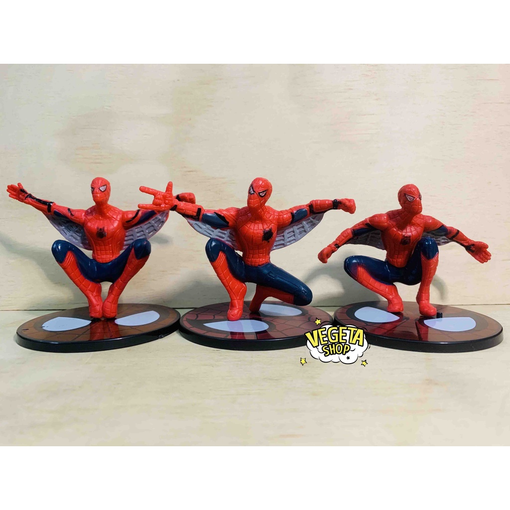 Mô hình Avengers - Marvel - DC - Trọn bộ 6 mô hình tư thế Spider Man - Người Nhện - Cao 7~12cm