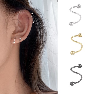 Bông tai/khuyên tai bạc 925 nam nữ lò xo xoay có chốt vặn – ViVi_Gift