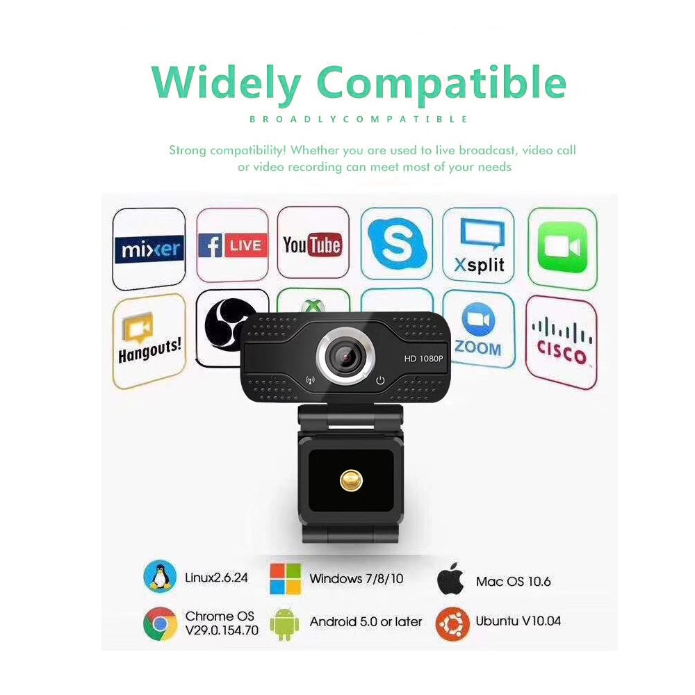 Có thể xoay được 2.0 HD loosafe Webcam PC Máy ảnh kỹ thuật số USB Quay video với micrô