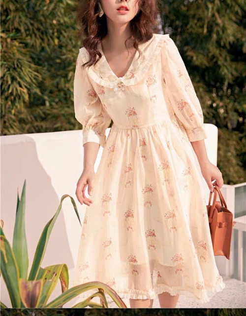 [SẴN SIZE L] VÁY VINTAGE HOA NHÍ (KÈM ẢNH THẬT) | BigBuy360 - bigbuy360.vn