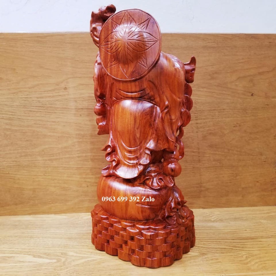 [GIA RE] Tượng phật di lặc nhị phúc gỗ hương