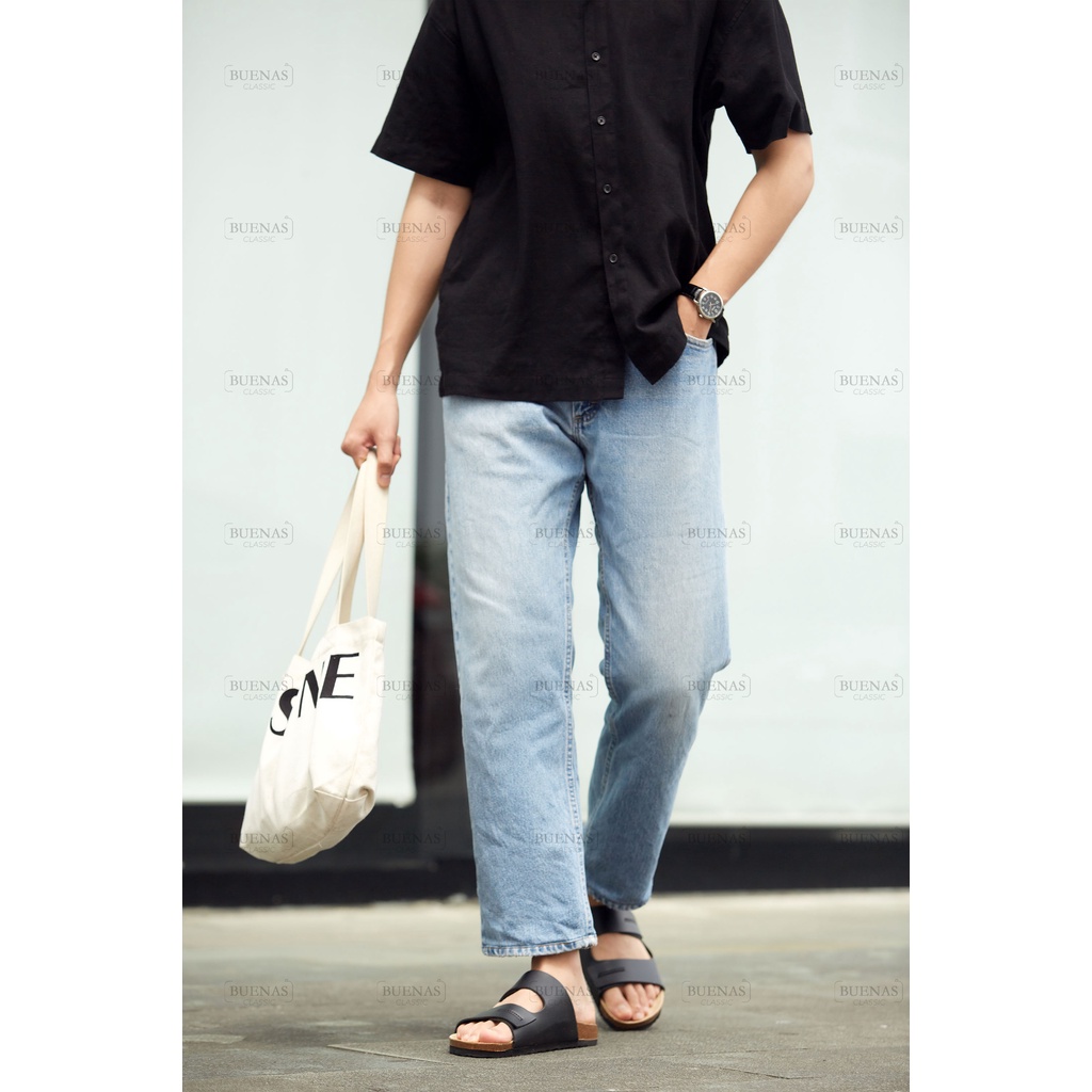 Dép đế trấu nam nữ unisex birken quai ngang Buenas - BU04