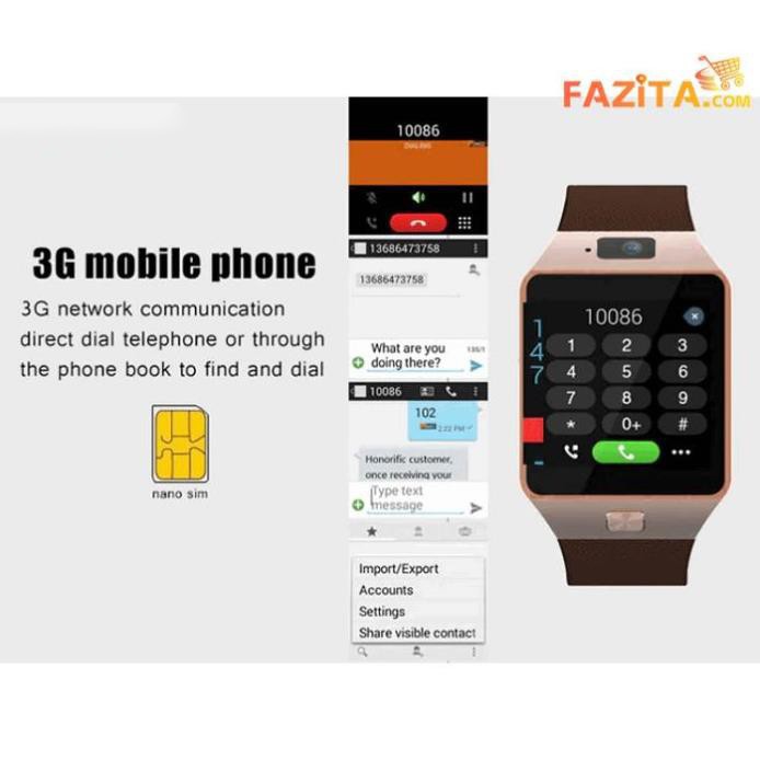 Đồng hồ thông minh Smartwatch Q9 - Màn Cảm ứng Wifi SIM 3G Android 4.4 nhiều App - Đẳng cấp Thời trang - Bản Châu Âu