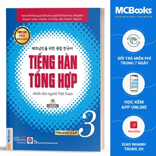 Sách - Tiếng Hàn Tổng Hợp Dành Cho Người Việt Nam Trung Cấp Tập 3 (4 màu) - Phiên Bản Mới 2020, Kèm App Học Online