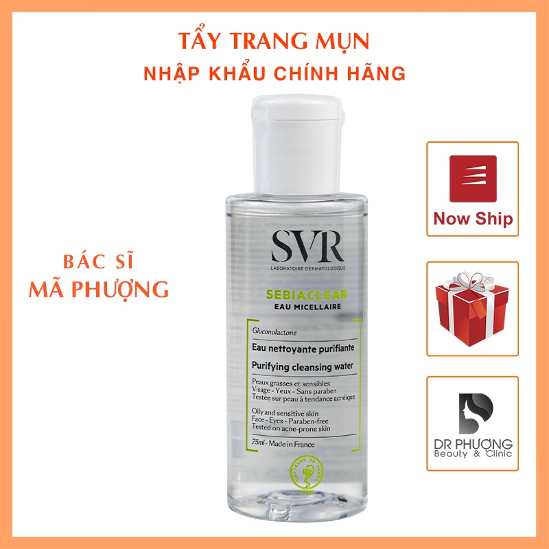 [CHÍNH HÃNG] Tẩy trang da dầu mụn SVR Sebiaclear Eau Micellaire