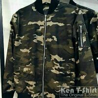 Áo khoác kaki cao cấp bomber - màu lính