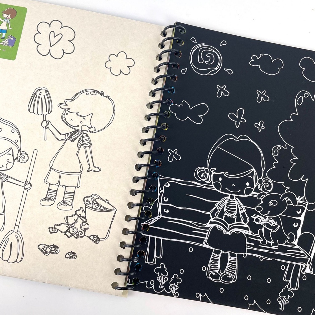 Sổ Vẽ Ma Thuật Cầu Vồng Scratch Note - Sổ Cào Vẽ Sắc Màu Sáng Tạo
