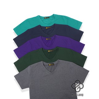 Áo thun cổ tim Hoa Long - Đen - co giãn 4 chiều