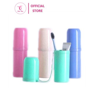 Hộp đựng bàn chải cốc đánh răng lúa mạch Việt Thư tiện lợi đi du lịch