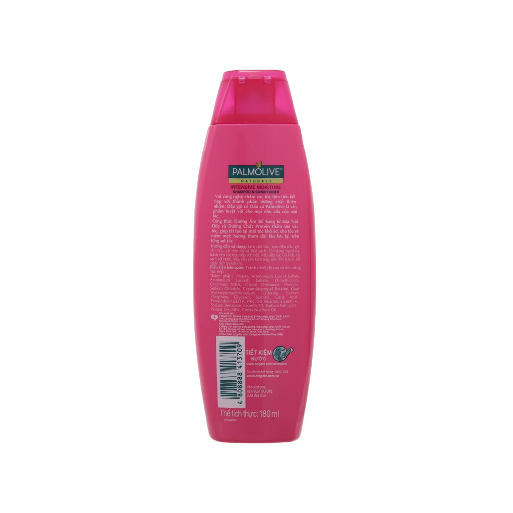 Dầu gội có dầu xả Palmolive dưỡng ẩm bổ sung (180ml)