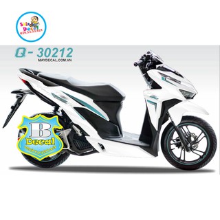 [SHIN DECAL] Tem xe vario 150 trắng xanh ngọc 30212