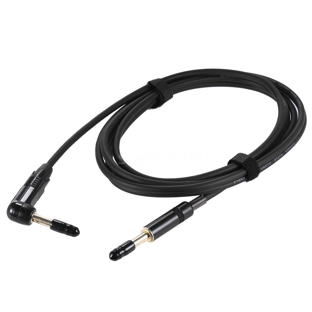 SQC Flanger FLG-002 Pro Guitar Super Silent Plug Cable High Class Electric Guitar Connecting Cable Audio Cable One End: 