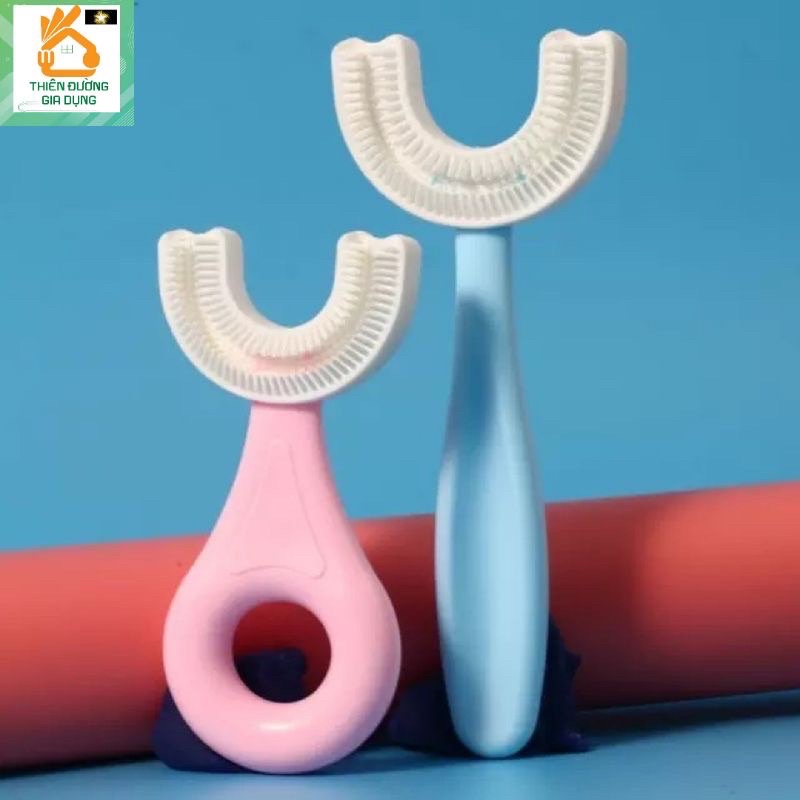 Bàn chải chữ u cho bé silicon siêu mềm cho trẻ từ 3 - 12 tuổi