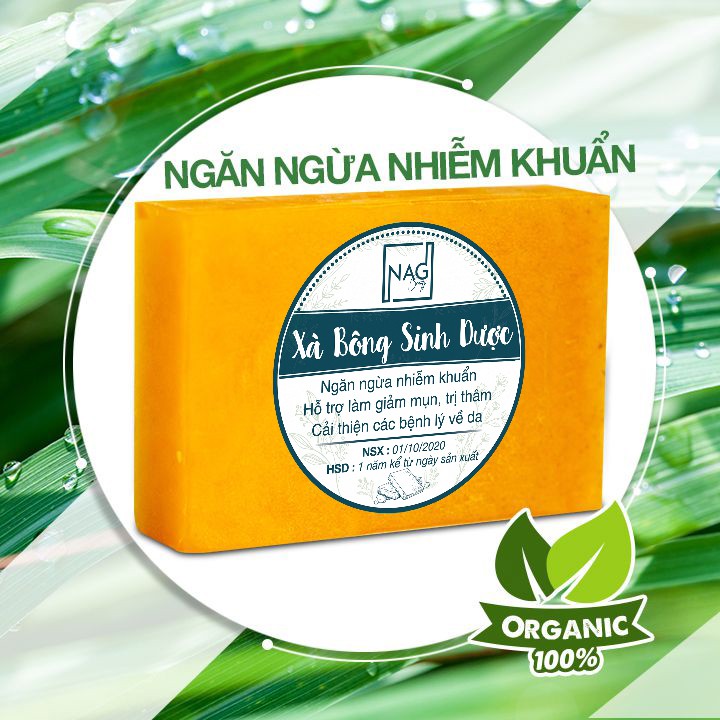 Xà phòng làm sạch mụn lưng Tiệm Mộc 130gr dạng bánh hương thơm hoa trái