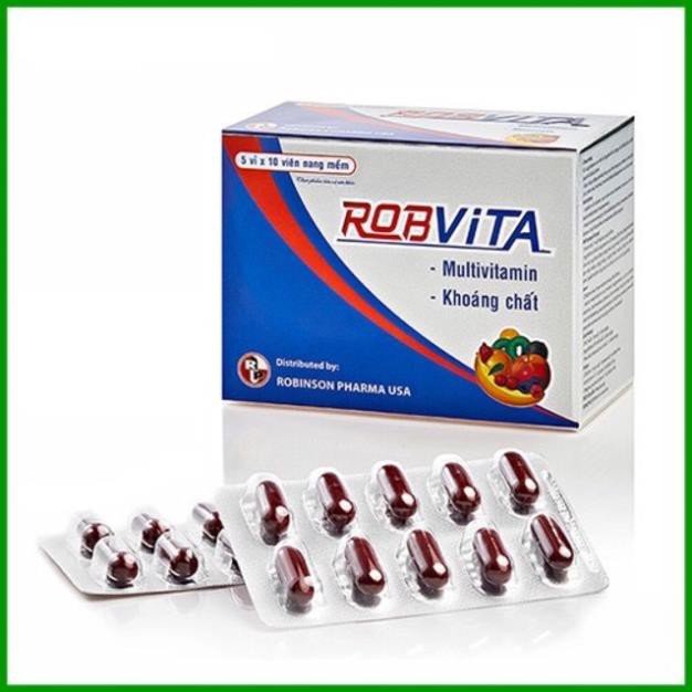 Bổ sung vitamin và khoáng chất, tăng cường sinh lực - Robvita - Robinson Pharma USA - Hộp 50 viên