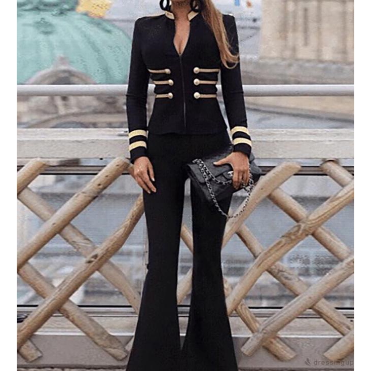 Áo Khoác Tay Dài Có Dây Kéo Thời Trang Sang Trọng Cho Nữ