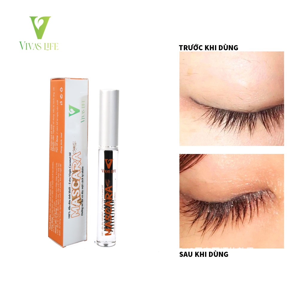Mascara Dưỡng Mi Dầu Dừa Nguyên Chất Giúp Mi Mọc Dài & Dày Hơn VIVAS LIFE 5ml | BigBuy360 - bigbuy360.vn
