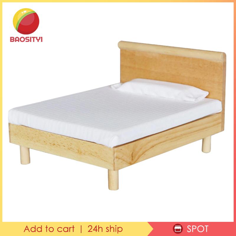 Mô Hình Giường Ngủ Mini Tỉ Lệ 1:12 Phong Cách Cổ Điển Trang Trí Nhà Búp Bê