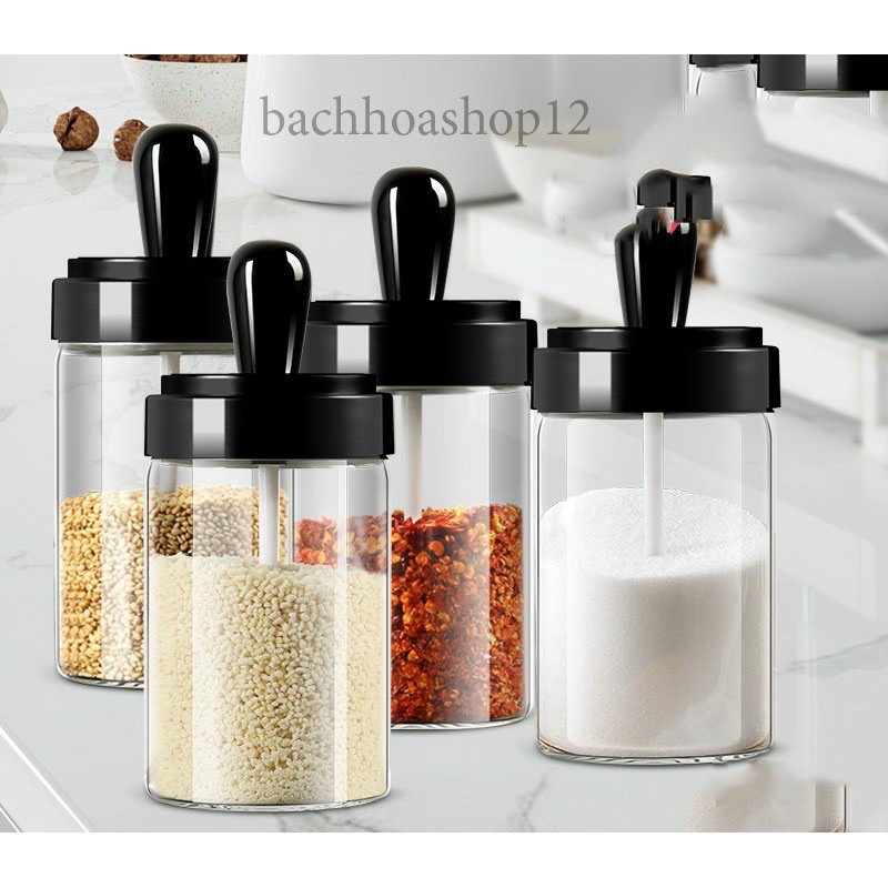 HŨ ĐỰNG GIA VỊ THUỶ TINH THÌA CAO CẤP