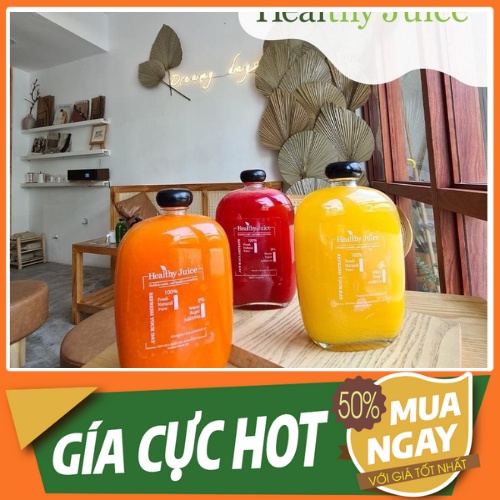 ❣️[XÃ KHO] ❣️ Chai thủy tinh dẹp 500ml nắp nhựa đen- đựng cafe, nước ép....