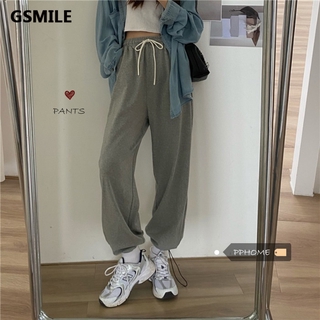 [GSMILE] (Hàng Có Sẵn Ở Malaysia) Plus Size Quần Jogger Thể Thao Ống Rộng Lưng Cao Seluar Có Thể Điều Chỉnh Xu Hướng Cho Nữ