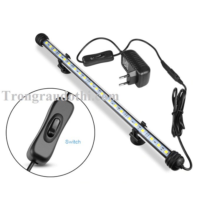 Led chìm cho bể cá có công tắc bật tắt T4-480 phù hợp cho bể 50-60cm