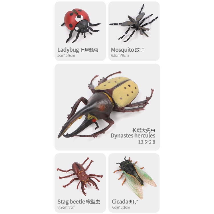 Đồ chơi mô hình côn trùng bò sát cho trẻ nhỏ