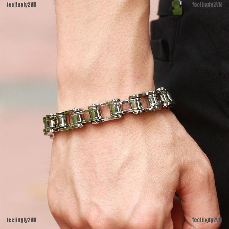 Vòng đeo tay kiểu xích xe đạp phong cách Punk cá tính