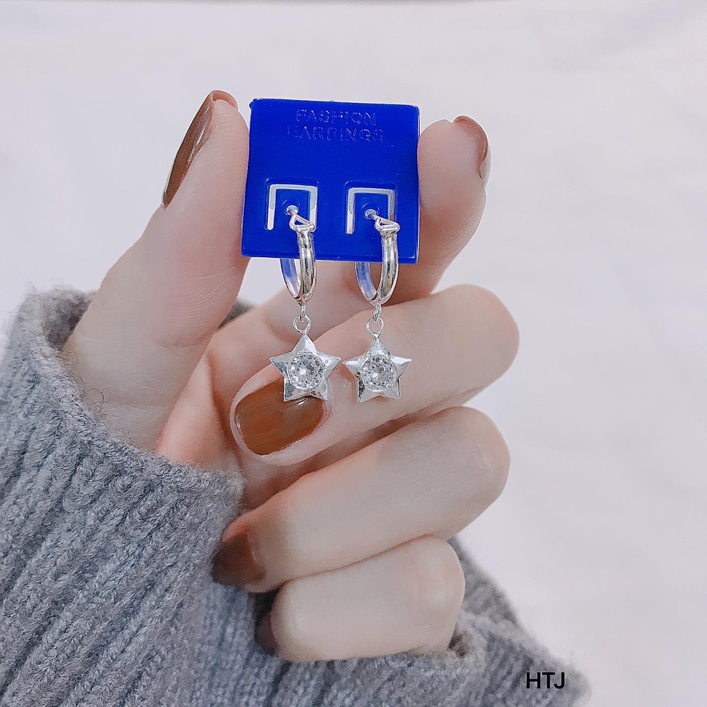 BÔNG TAI NGÔI SAO BẠC CHO BÉ-BÔNG TAI BÉ GÁI