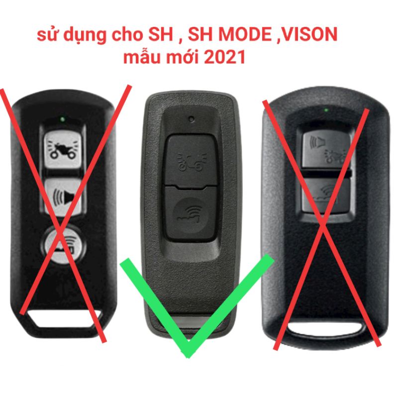 HONDA SH, VISION ,LEAD ,SH MODE  Chìa đời 2021 Mẫu Mới  Bao Da Chìa Khoá Handmade loại 2 nút bấm