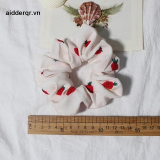 🌸🌸Dây buộc tóc, cột tóc vải scrunchies quả dâu siêu đẹp