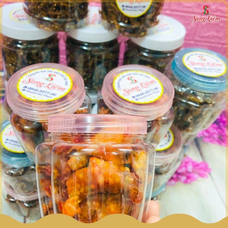 Cá cơm rim tỏi ớt, Mực rim me tỏi ớt, Mắm ruốc nhà làm siêu ngon, Combo 2hũ Cá Cơm 120g NPP Songliemshop